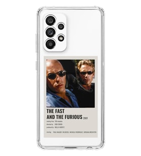 Samsung Galaxy A72 Uyumlu Hızlı ve Öfkeli Minimalist Poster Desenli Şeffaf Telefon Kılıfı