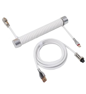 GravaStar Sarmal Aviator USB to Type-c Mekanik Klavye Uyumlu Oyuncu Kablosu, 1.85m, Beyaz