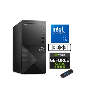 Dell Vostro 3030 mt Intel Core I5 12400 48GB Ddr5 4tb SSD Windows 11 Pro Nvidia Nvidia GTX1650-4GB Masaüstü Bilgisayar N3030I5GTX1650P25 + Zetta USB Bellek
