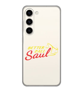 Samsung Galaxy S23 Uyumlu Better Call Saul Tasarımlı Şeffaf Telefon Kılıfı