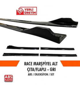 Üniversal Piano Black Kulaklı Flaplı Marşpiyel Lipi Bıçağı Gri