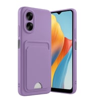 Oppo A38 Kılıf Kelvin Kartvizitli Silikon - Lila