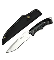 Valkyrie 26 cm Büyük Boy Çelik Sabit Bıçak – Outdoor Kamp Av Bıçağı + Kılıf Ergonomik Paslanmaz Çelik Gümüş