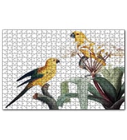 Cakapuzzle Dallar Arasında Sarı Papağanlar Gravür  Puzzle Yapboz MDF (Ahşap) (120 Parça)