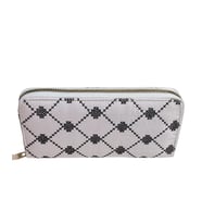 Filistin Geleneksel Beyaz Kefiye Nakışlı Tek Fermuarlı Kadın Büyük Cüzdeni 20*10 cm A100019