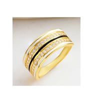 Gümüş Gold Zirkon Taşlı Kadın Yüzük CSR2185299