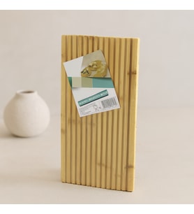 Bambu Servis Sunum Tahtası 17x39x1.5 cm - Çift Taraflı Düz & Kanallı