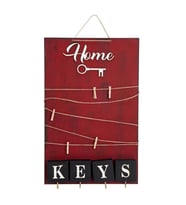 Dekoratif Home Keys Ahşap Resimlik Ve Notluk (kırmızı) (Çok Renkli)