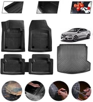 Renault Megane 4  Sedan Sol Cepli 2016-2025 Uyumlu Paspas Araca Özel Bagaj Havuzu MBS Siyah