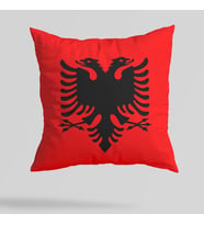 Arnavutluk Bayrağı Baskılı Yastık