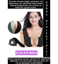 İç Göstermez Göğüs Toparlayıcı Sabitleyici Dikleştirici Şekillendirici Yapışkan Bant 5 Cm X 5 Metre