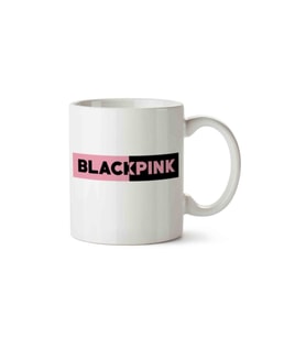 Black Pink Logo Porselen Kupa Bardak