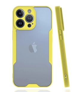Durukar® iPhone 14 Pro Max Kılıf Platin Silikon - Sarı