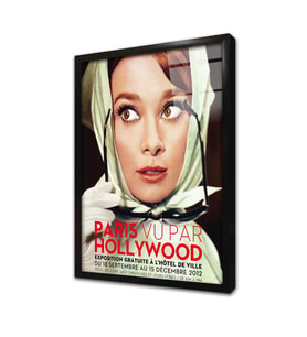 Audrey Hepburn Çerçeveli Cam Tablo