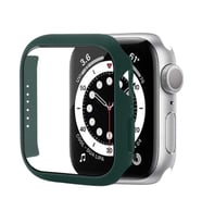 Uyumlu Model Apple Watch 7 8 45mm Full Kasa Korumalı Ekran Koruyucu (Koyu Yeşil)