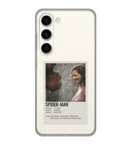 Samsung Galaxy S23 Uyumlu Spider Man Poster Tasarımlı Şeffaf Telefon Kılıfı