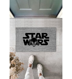 Dormot Modern Dijital Baskı - Gri Star Wars Paspas- Kapı Önü Paspası (Bej)