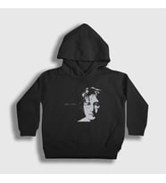 Presmono Unisex Çocuk Siyah Self Portrait Beatles John Lennon Kapüşonlu Sweatshirt 35144tt