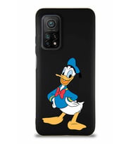 Xiaomi Mi 10T Soft Premier Kapak Donald Duck-C Tasarımlı Silikon Kılıf - Siyah (Şeffaf)