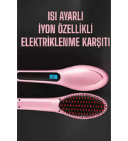 Fön Tarağı Saç Düzleştirici Sıkı Dişli Isı Ayarlı Elektriklenme Karşıtı