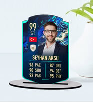 BK Gift Kişiye Özel Ahşap Biblo Futbolcu Kartı-8