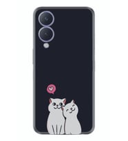 Vivo Y17s Kılıf Silikon Desen Özel Seri Love Cats 1690