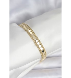 316L Çelik Gold Renk Pullu Zincir Model Kadın Bileklik 5886 - HPSBYI5517-2270