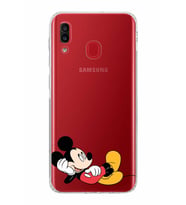 Samsung Galaxy A30  Kamera Korumalı  Kapak Mickey Mouse Tasarımlı  Şeffaf Kılıf