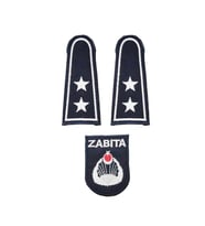 Zabıta Komiseri Omuz Apoleti Çerçeveli Zabıta Armalı Komiser  İKİ Yıldız + Defneli Göğüs Arması (Lacivert)