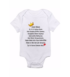 Canım Babam Baskılı Bebek Body Zıbın