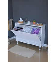 Eliusta Sare 100 cm Beyaz Sepetli Banyo Dolabı,Mutfak Dolabı 100x75x32,5 cm Oyuncak Sepeti Çok Amaçlı Dolap