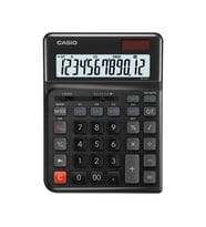 Casio DE-12E-BK 12 Haneli Masaüstü Hesap Makinesi (Beyaz)