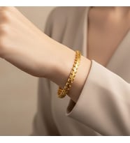 STİL İNCİSİ/ 22 AYAR BURGU MODEL BİLEZİK (Altın Rengi)