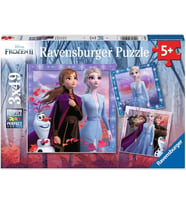 Ravensburger Yapboz, Wd Frozen2, 3X49 Parça (Krem)