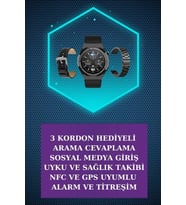 Kulak İçi Kablosuz Bluetooth Kulaklık ve NFC ve GPS Özellikli Akıllı Saat Alarm ve Titreşim