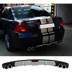 Ford Mondeo Mk3 Difüzör Arka Tampon Eki 4 Egzoz Çıkışlı Gri