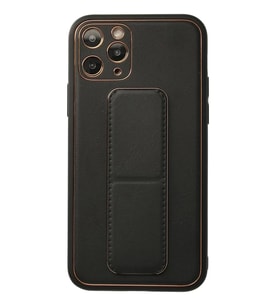 Newface Apple iPhone 11 Pro Kılıf Coco Deri Standlı Kapak - Siyah
