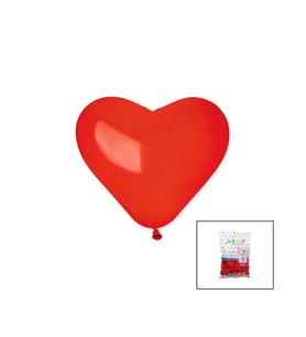 KIRMIZI KALP BALON 10 İNÇ - 25CM - 100PCS (5343)