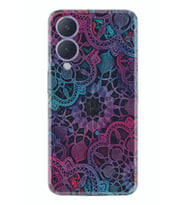 Vivo Y17s Kılıf Silikon Desen Özel Seri Colurful Mandala 1667