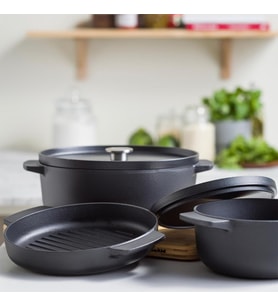 Kitchenaid Çift Kulplu Izgara Tava 26 Cm Black