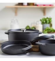 Kitchenaid Çift Kulplu Izgara Tava 26 Cm Black