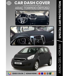 KİA VENGA (2009-2011) Torpido Örtüsü Ön Panel Halı Torpido Koruma Tam Uyum Araca Özel Kaymaz