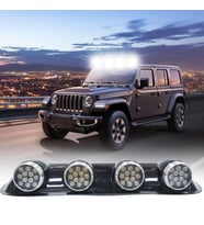 Drs Tuning Offroad Sis Lambası 12X4 Led Yuvarlak Siyah Lass243