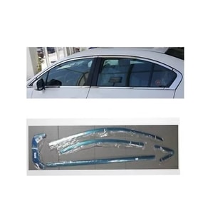 Kml34tuning55 Honda Civic Fb7 2012-2015 Cam Çıtası Çerçevesi Kromu Nikelajı Komple Set Paslanmaz Çelik