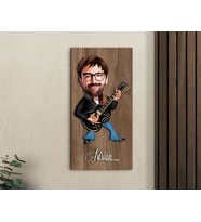 BK Gift Kişiye Özel Rock And Roll Karikatürlü Kabartma Figürlü Ahşap Tablo-1 Arkadaşa Hediye, Sevgiliye Hediye, Duvar Dekoru