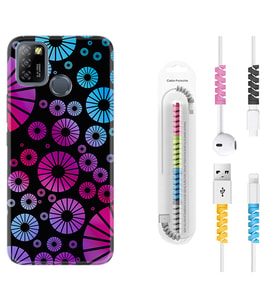 INFINIX Smart 4 5 6 Zero 8 S5 Pro Kılıf Kablo Koruma Spiral Silikon Daireler 1751