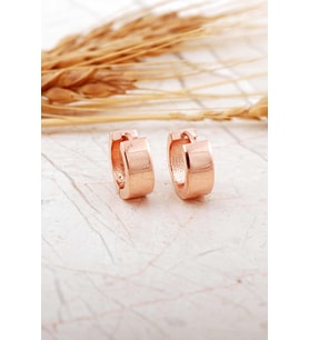 9 Mm Rose Gümüş Halka Küpe 7322