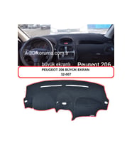 Peugeot 206 Büyük Ekran Torpido Koruması / Halısı / Örtüsü