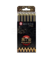 Sakura Pigma Micron Black Gold Edition Teknik Çizim Kalemi 6lı Set