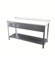 Vital  VCT-MTC-198 Çalışma Tezgahı Mermer Tablalı Taban Raflı Çekmeceli